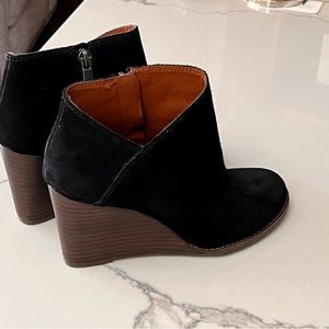 Lucky Brand black suede booties